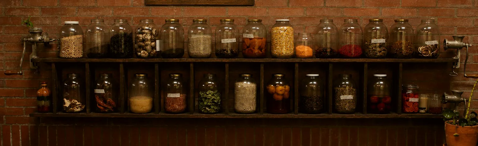 Especias y condimentos frescos usados en la cocina de Puente Viejo